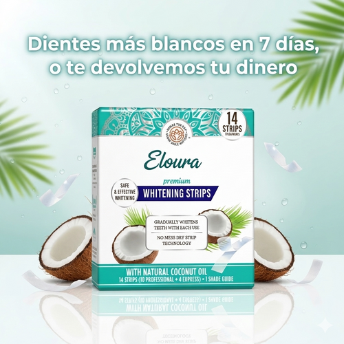 PerlaBlanca® Eloura Teeth Whitening Strips - PerlaBlanca® Eloura Tiras blanqueadoras de dientes